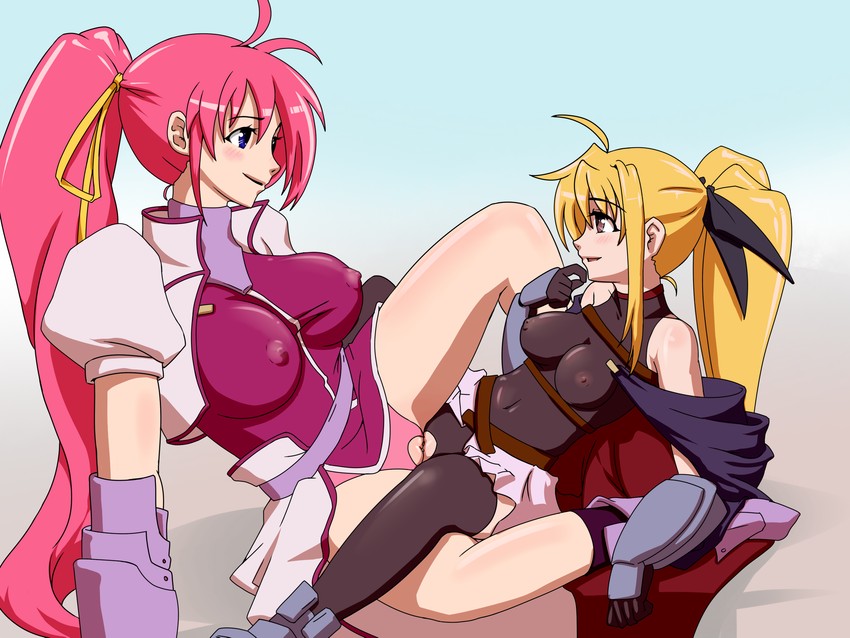 fate testarossa and signum (lyrical nanoha and 2 more)