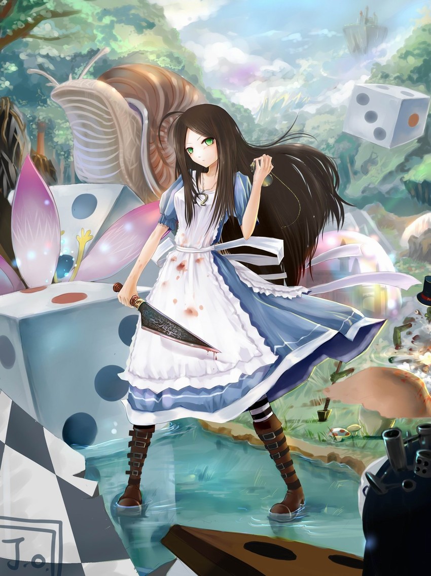 alice liddell (american mcgee's alice and 1 more) drawn by jojofon