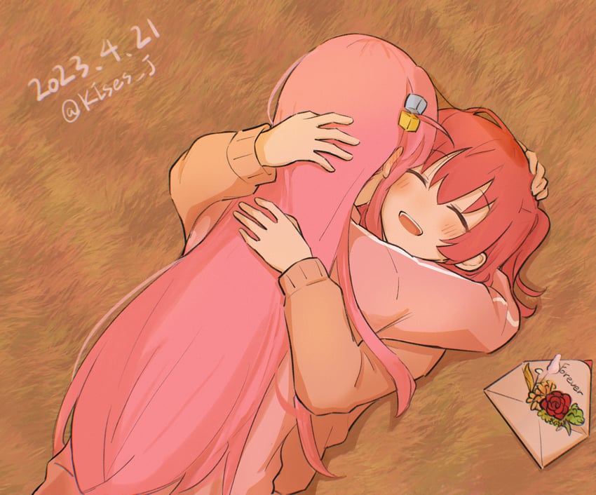gotoh hitori and kita ikuyo (bocchi the rock!) drawn by masaru_(kises_j)