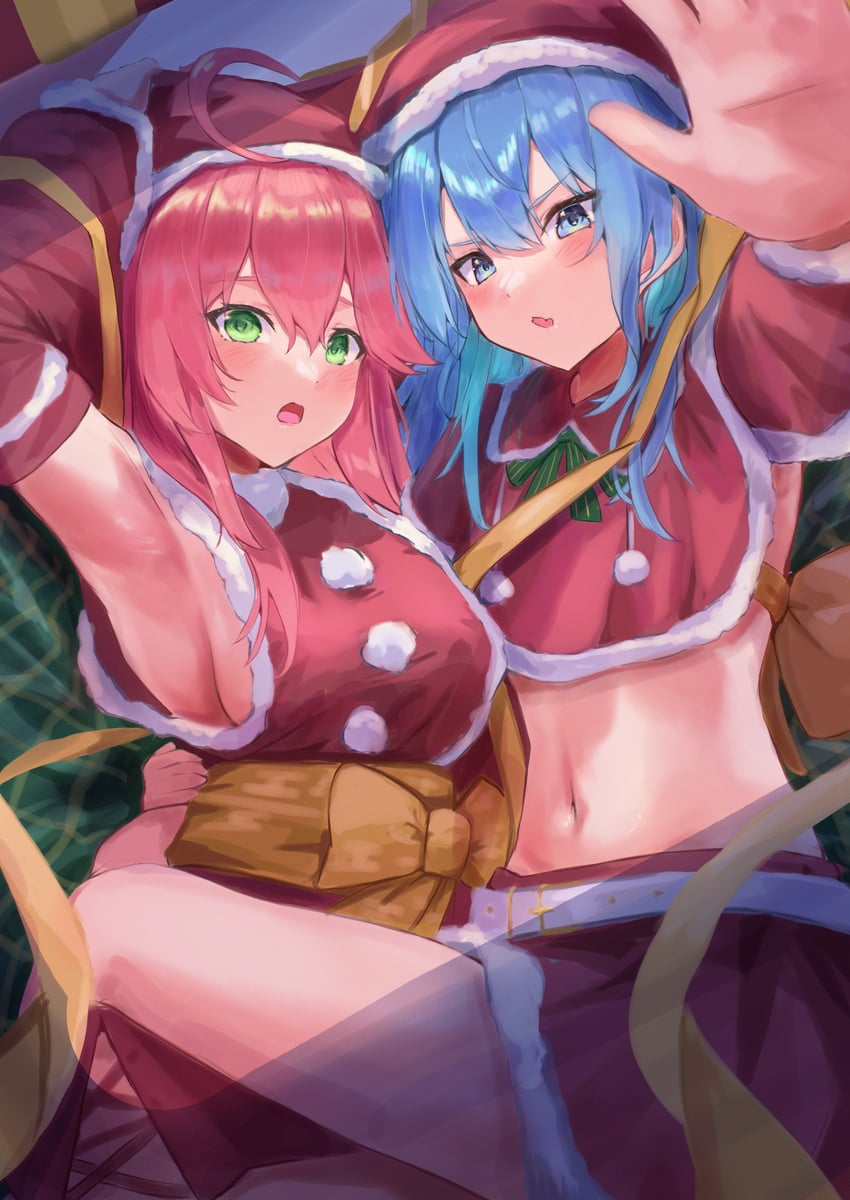 hoshimachi suisei and sakura miko (hololive) drawn by y'='y