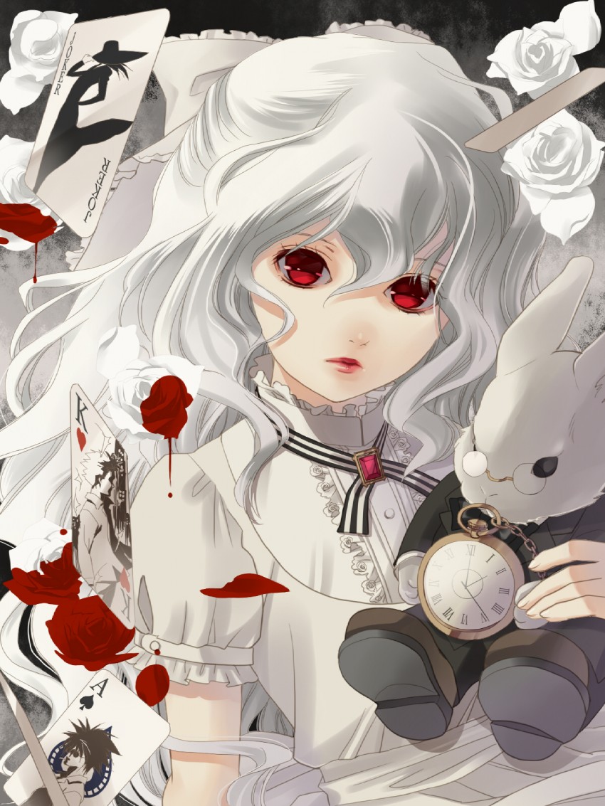 amano ginji, midou ban, akabane kuroudo, and makube-hakase (alice's adventures in wonderland and 1 more) drawn by hirai_chika