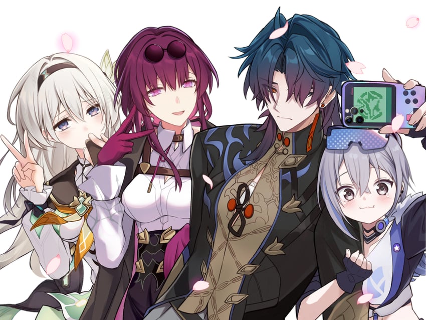 firefly, kafka, silver wolf, and blade (honkai and 1 more) drawn by saint_laurent_paris