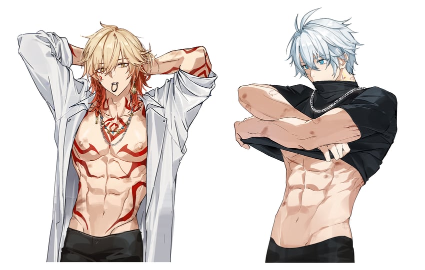 phainon and mydei (honkai and 1 more) drawn by migan