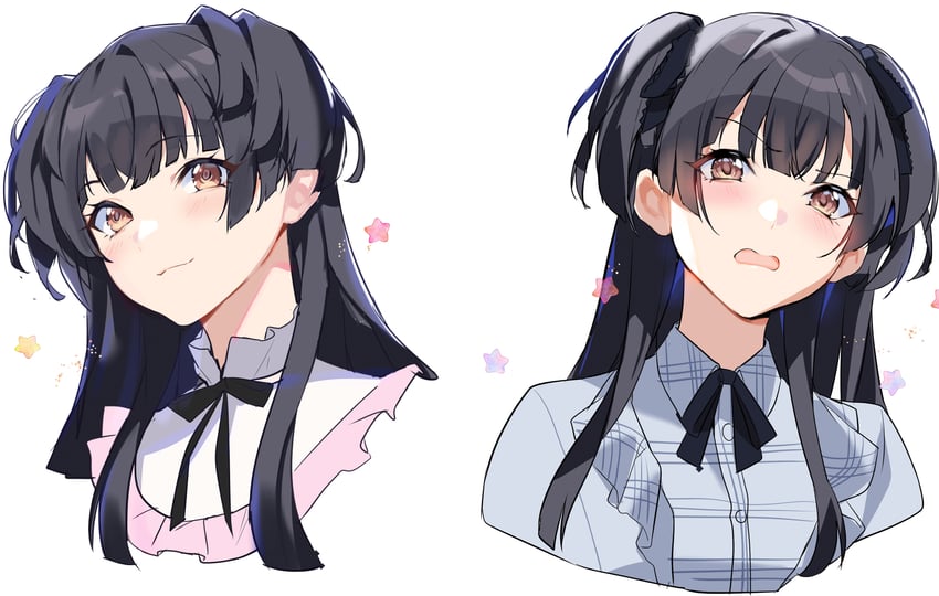 mayuzumi fuyuko (idolmaster and 1 more) drawn by milin_(orange_maru)