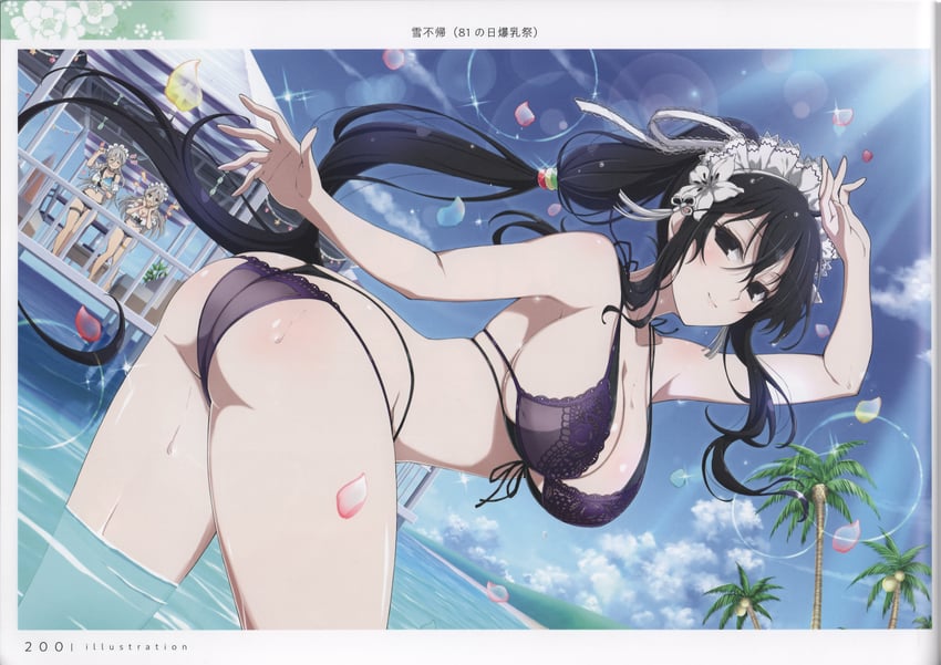 fubuki, senkou, and gekkou (senran kagura and 1 more) drawn by yaegashi_nan