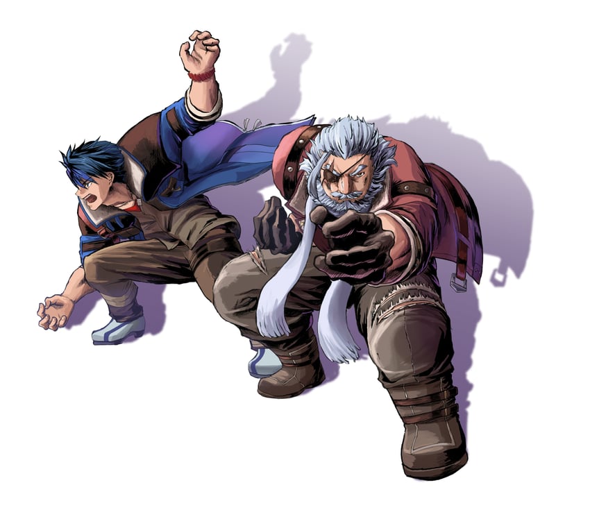 van arkride and bergard zeman (eiyuu densetsu and 2 more) drawn by aa_naruhhodo
