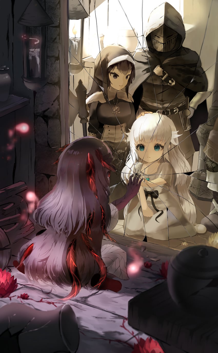 lily and umbral knight (ender lilies quietus of the knights) drawn by nerkia