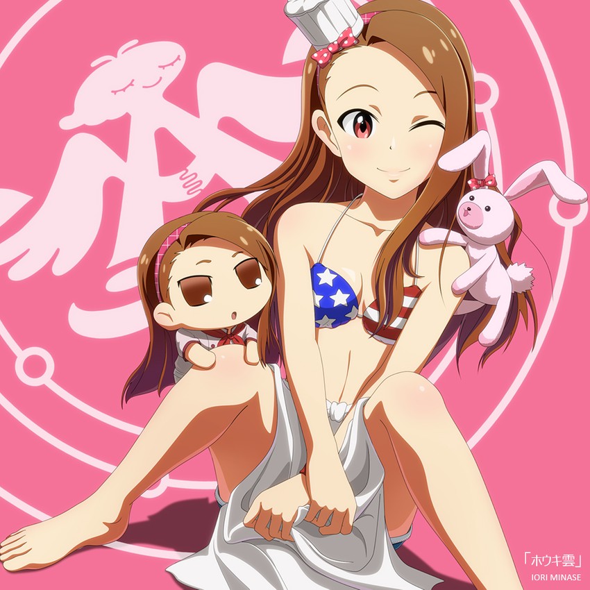 minase iori, usa-chan, kugimiya rie, monica adenauer, and io (idolmaster and 2 more) drawn by kouchou