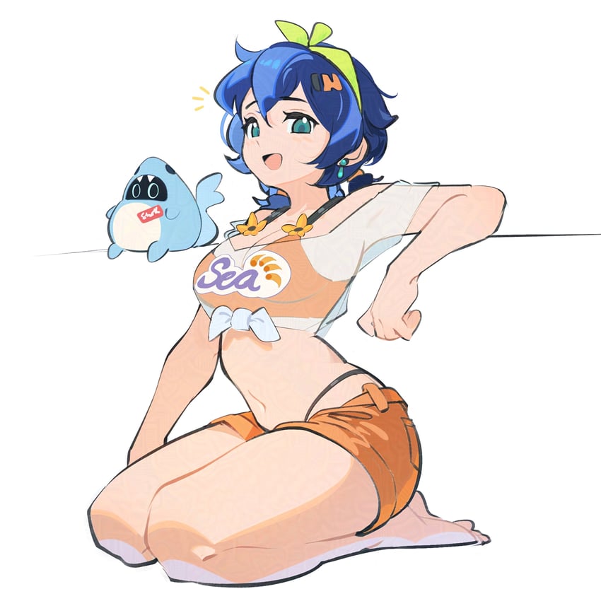 sharkboo and belle (zenless zone zero) drawn by bea_lenoir
