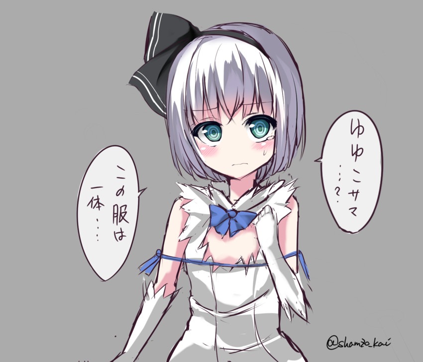 konpaku youmu and hestia (touhou and 1 more) drawn by shamuichi