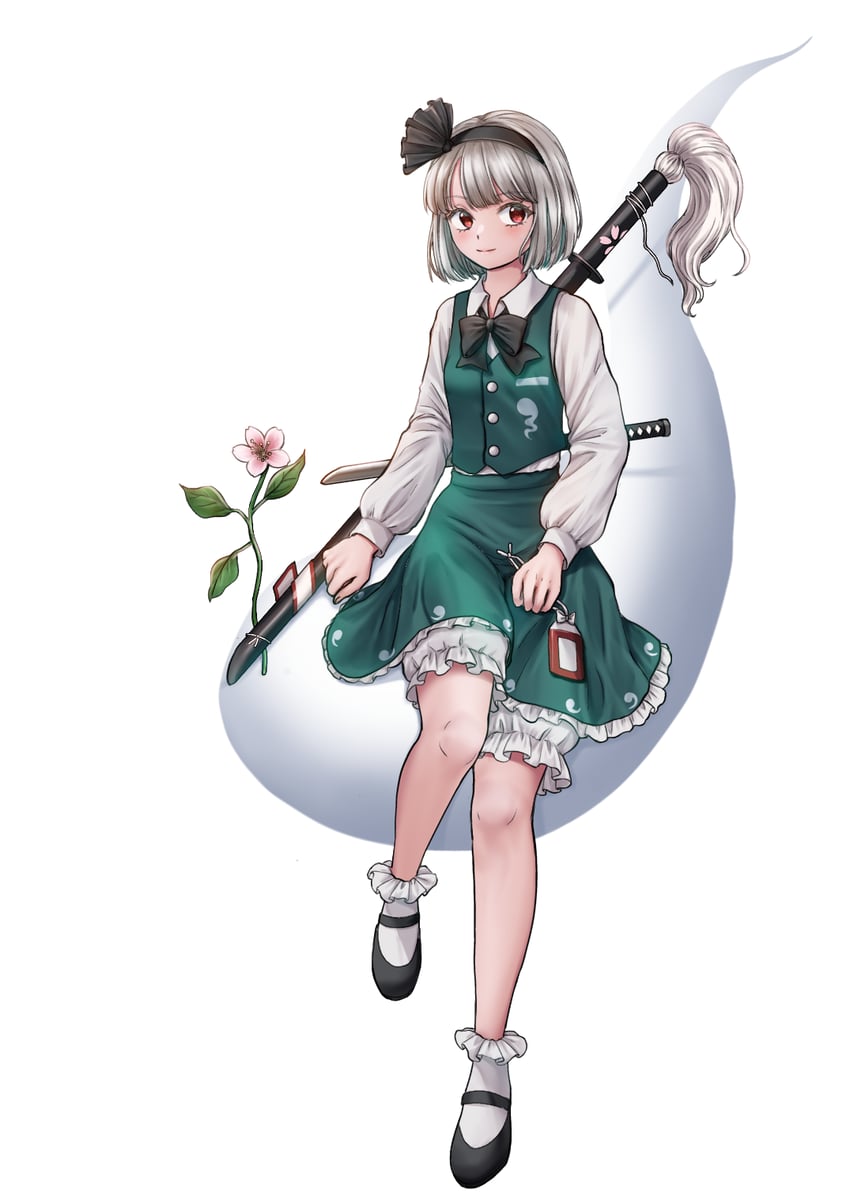 konpaku youmu (touhou and 1 more) drawn by kyabekko