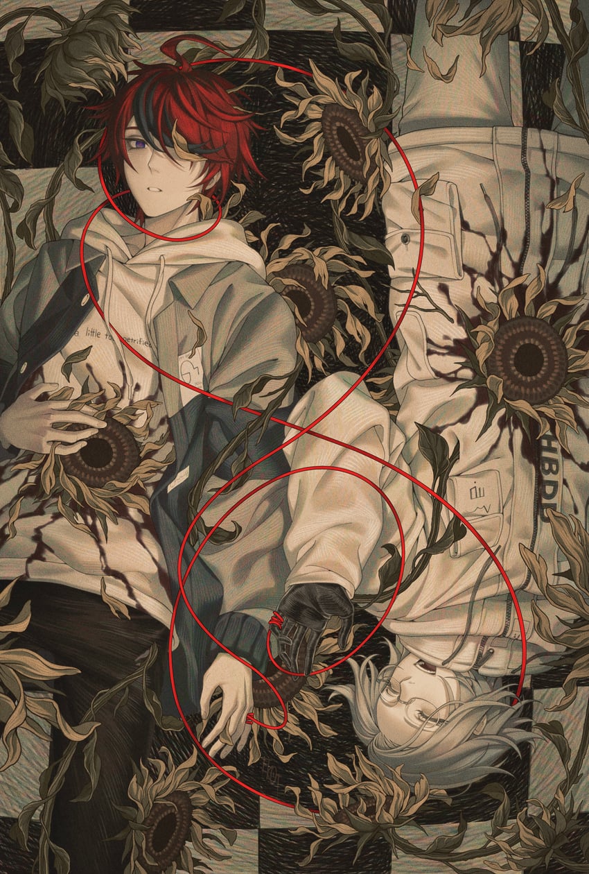 aotsuki eito and sumino takumi (the hundred line -last defense academy-) drawn by 7nite