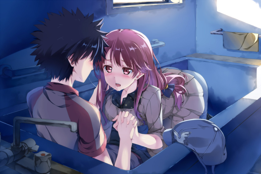 kamijou touma and meigo arisa (toaru majutsu no index and 1 more) drawn by yuuri_nayuta
