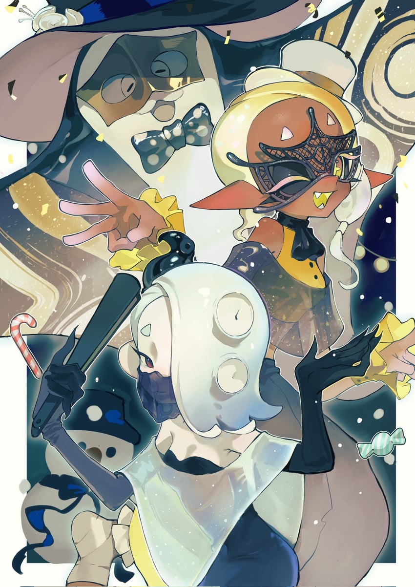 shiver, frye, and big man (splatoon and 1 more) drawn by p-pepper