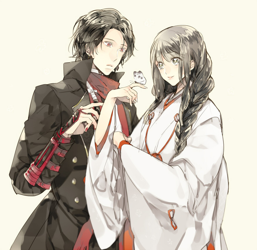 kashuu kiyomitsu, saniwa, and female saniwa (touken ranbu) drawn by tatumin13
