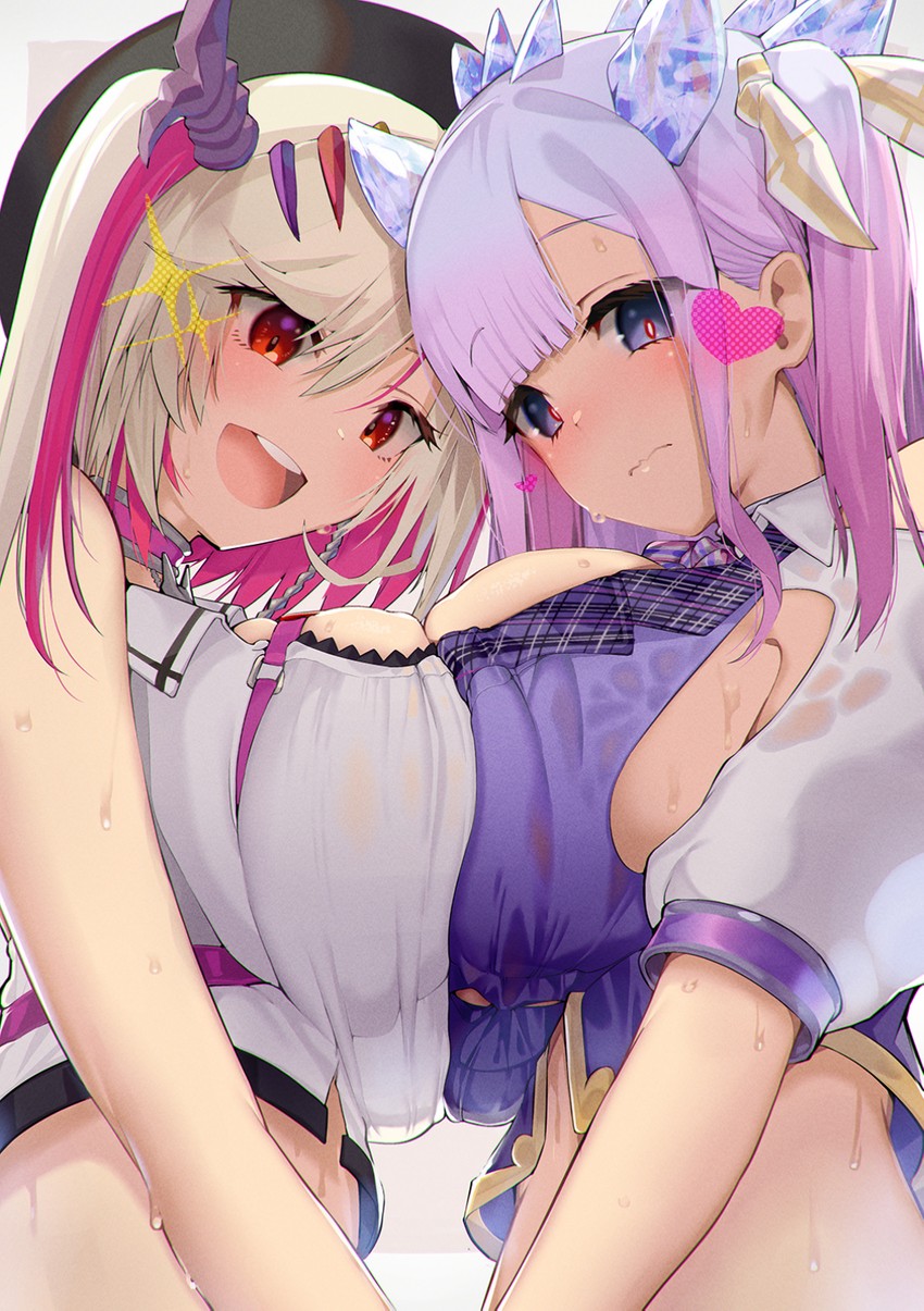tsuzura amo and otoha rilly (indie virtual youtuber) drawn by satou_daiji