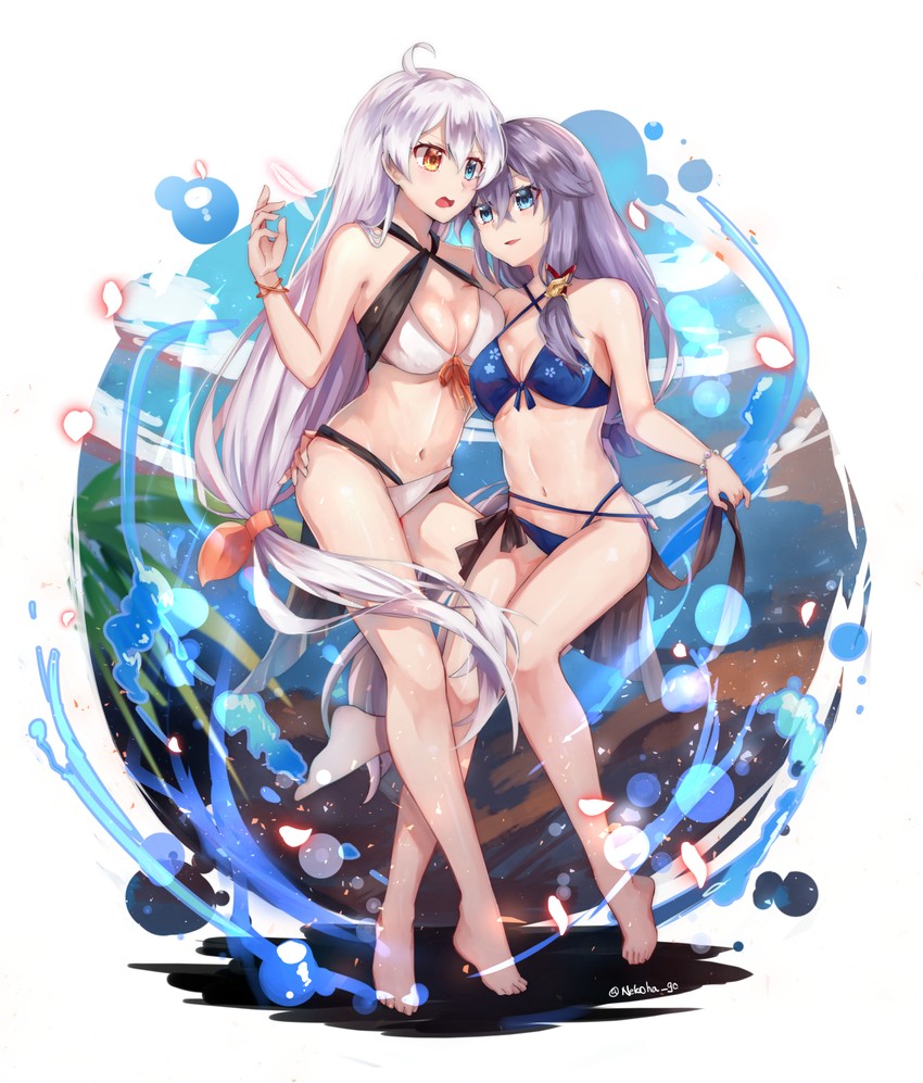 kiana kaslana and fu hua (honkai and 1 more) drawn by nekoha_gc