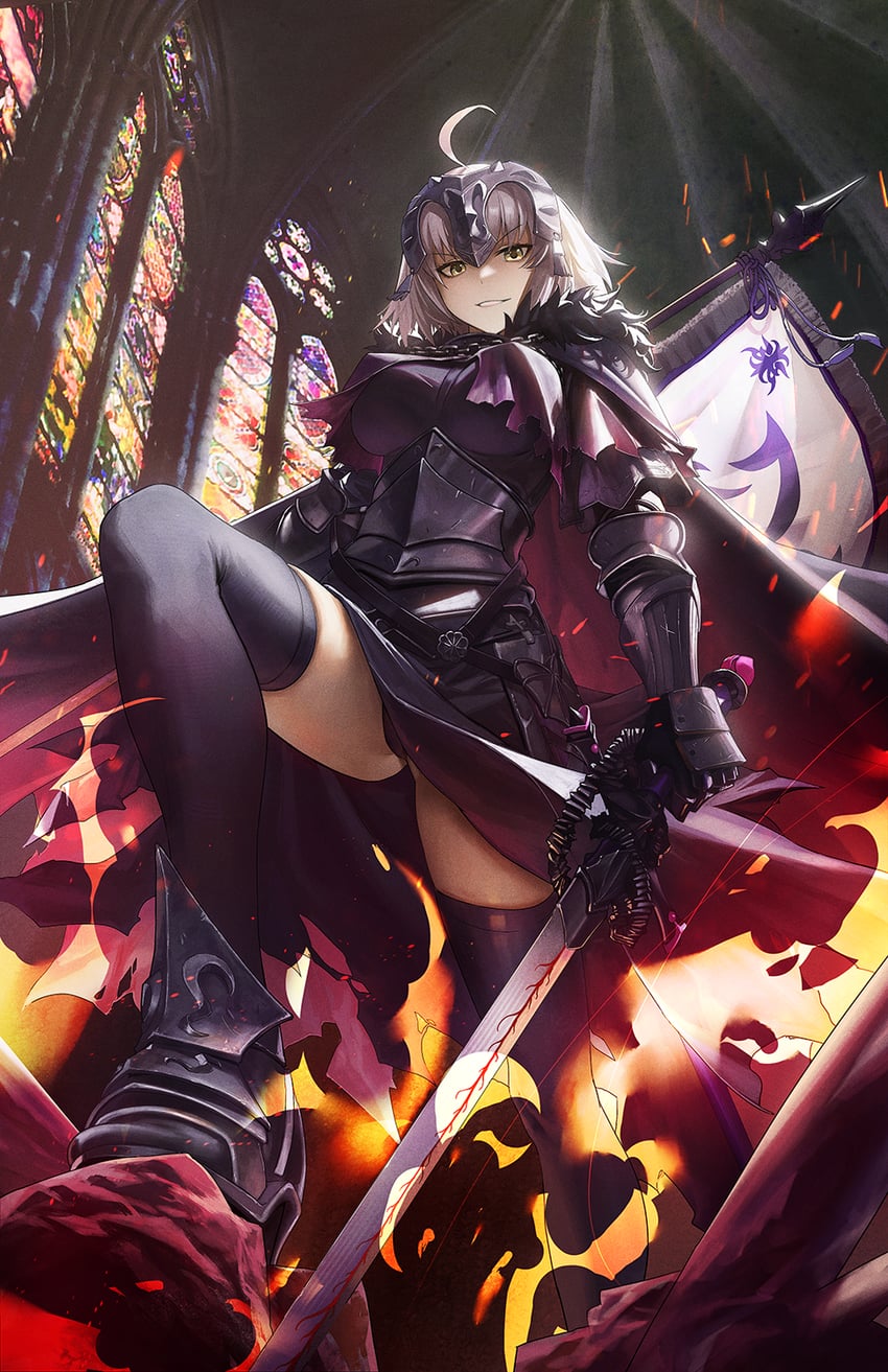 jeanne d'arc alter (fate and 1 more) drawn by daniel_deng