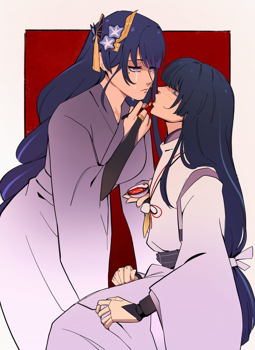 raiden shogun and scaramouche (genshin impact) drawn by lulu_(user_mmrd2745)