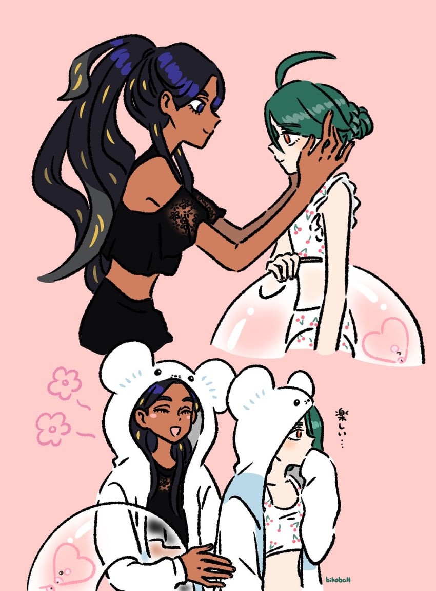rika, geeta, and luvdisc (pokemon and 1 more) drawn by bikoball