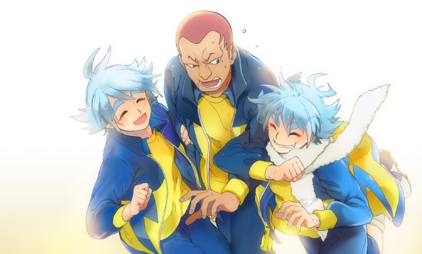 fubuki shirou, fubuki atsuya, and someoka ryuugo (inazuma eleven) drawn by kanke_(yonkuma)
