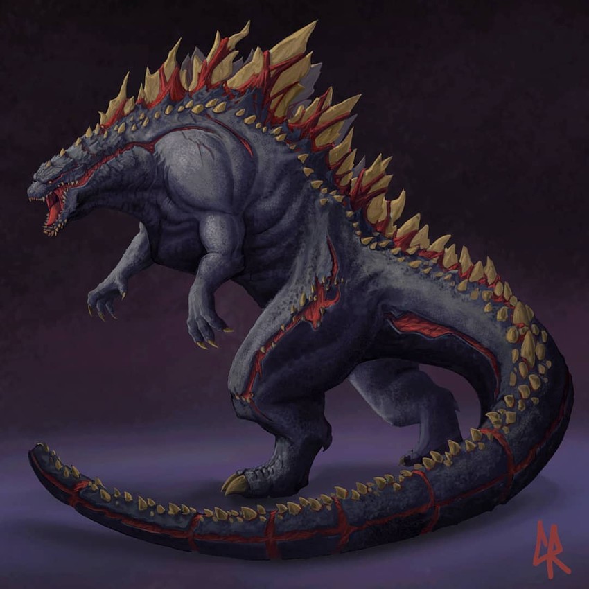 godzilla and deviljho (monster hunter and 5 more) drawn by chipyray