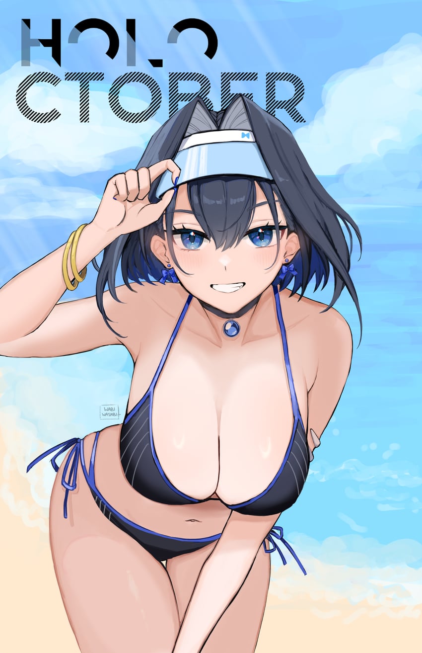 ouro kronii (hololive and 1 more) drawn by wabiwasabi