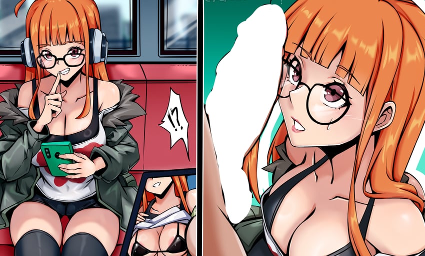 sakura futaba (persona and 1 more) drawn by jrpulse