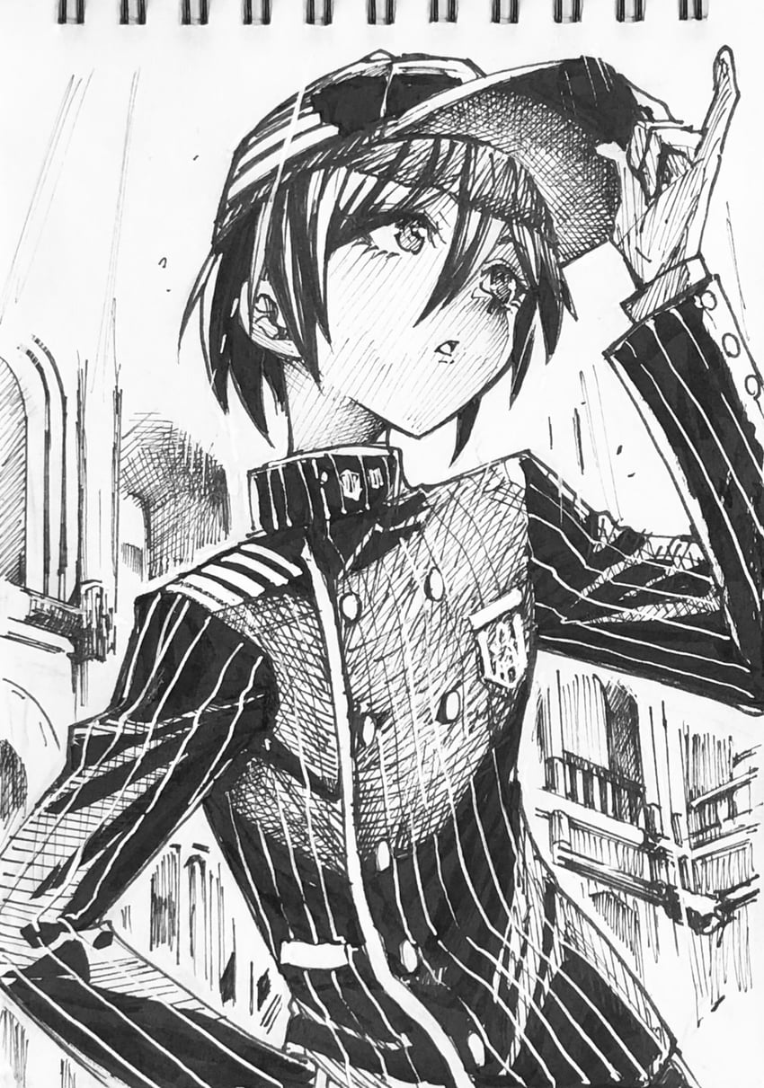 saihara shuichi (danganronpa and 1 more) drawn by tsunemi_aosa