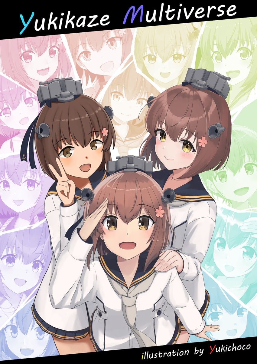 yukikaze and yukikaze kai ni (kantai collection) drawn by yuki_4040