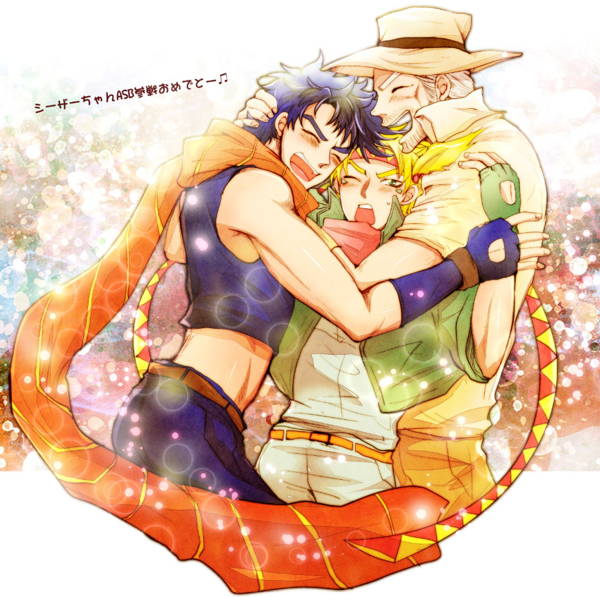 joseph joestar and caesar anthonio zeppeli (jojo no kimyou na bouken and 1 more) drawn by t7senzo