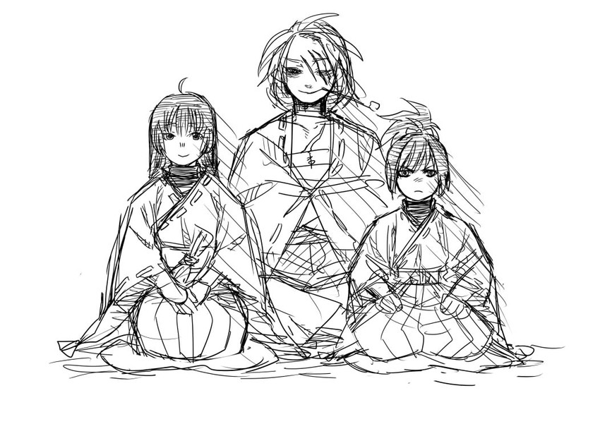 sendai hakurei no miko (original and 2 more) drawn by kuroi_yasu