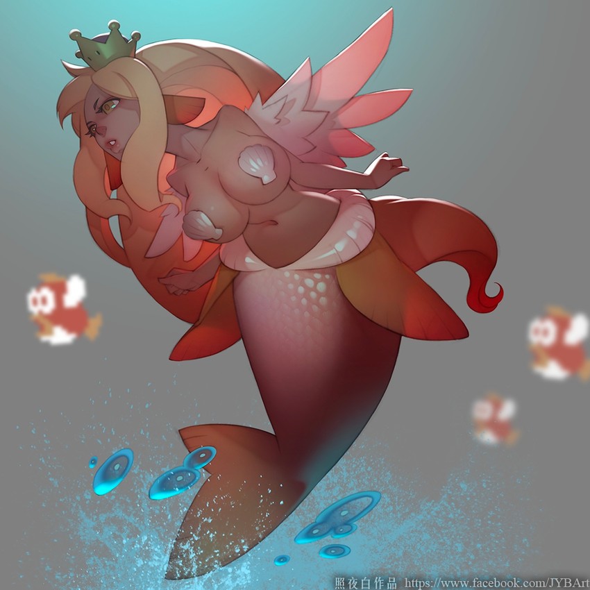 cheep cheep (mario and 1 more) drawn by zhaoyebai
