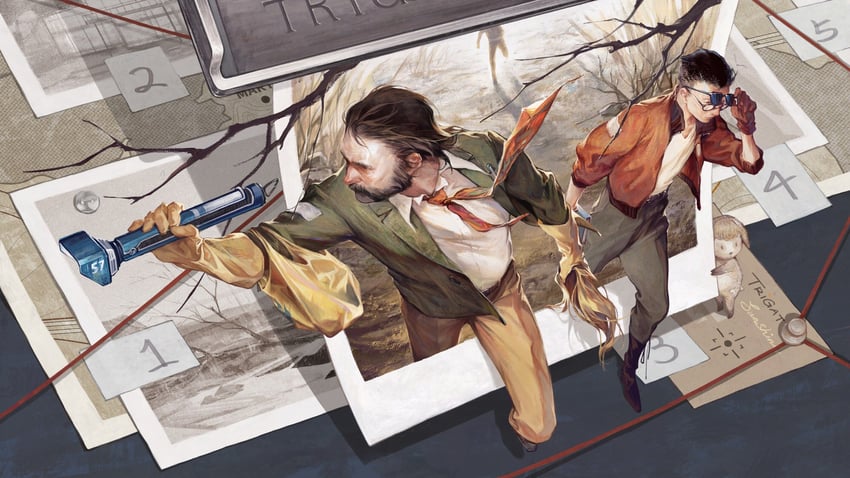 kim kitsuragi and harry du bois (disco elysium) drawn by chanasykine