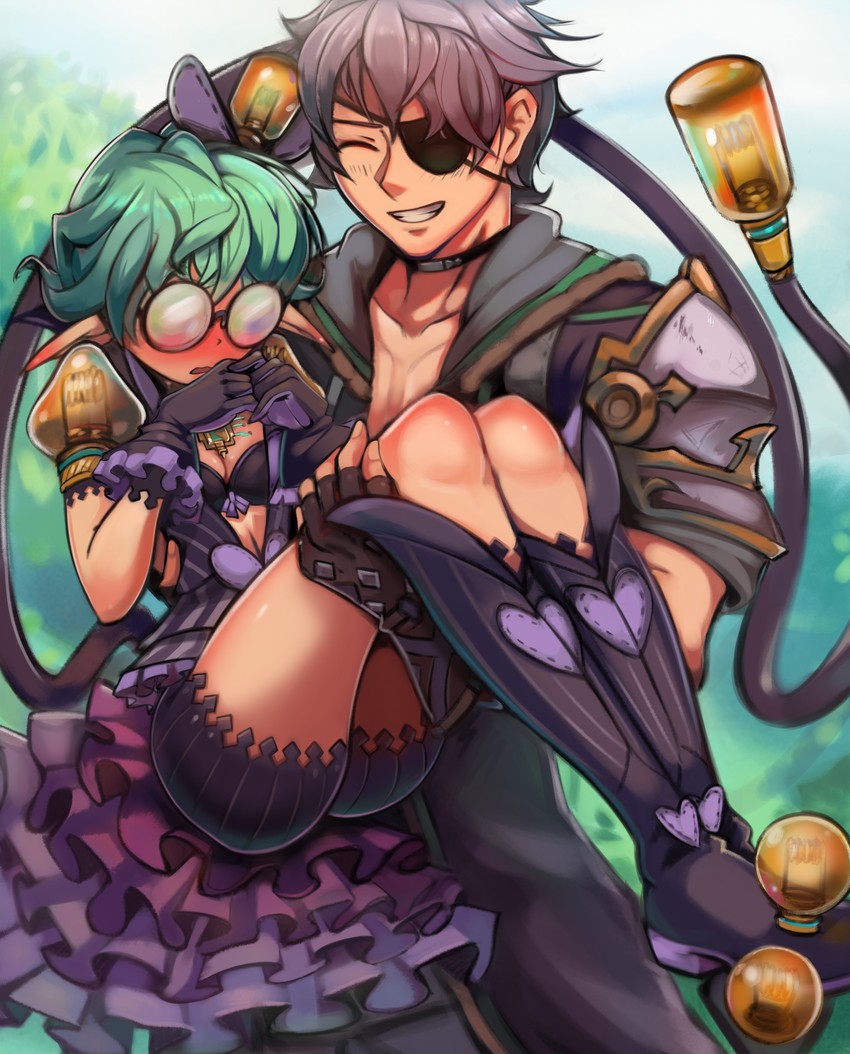 pandoria and zeke von genbu (xenoblade chronicles and 1 more) drawn by toasty_scones
