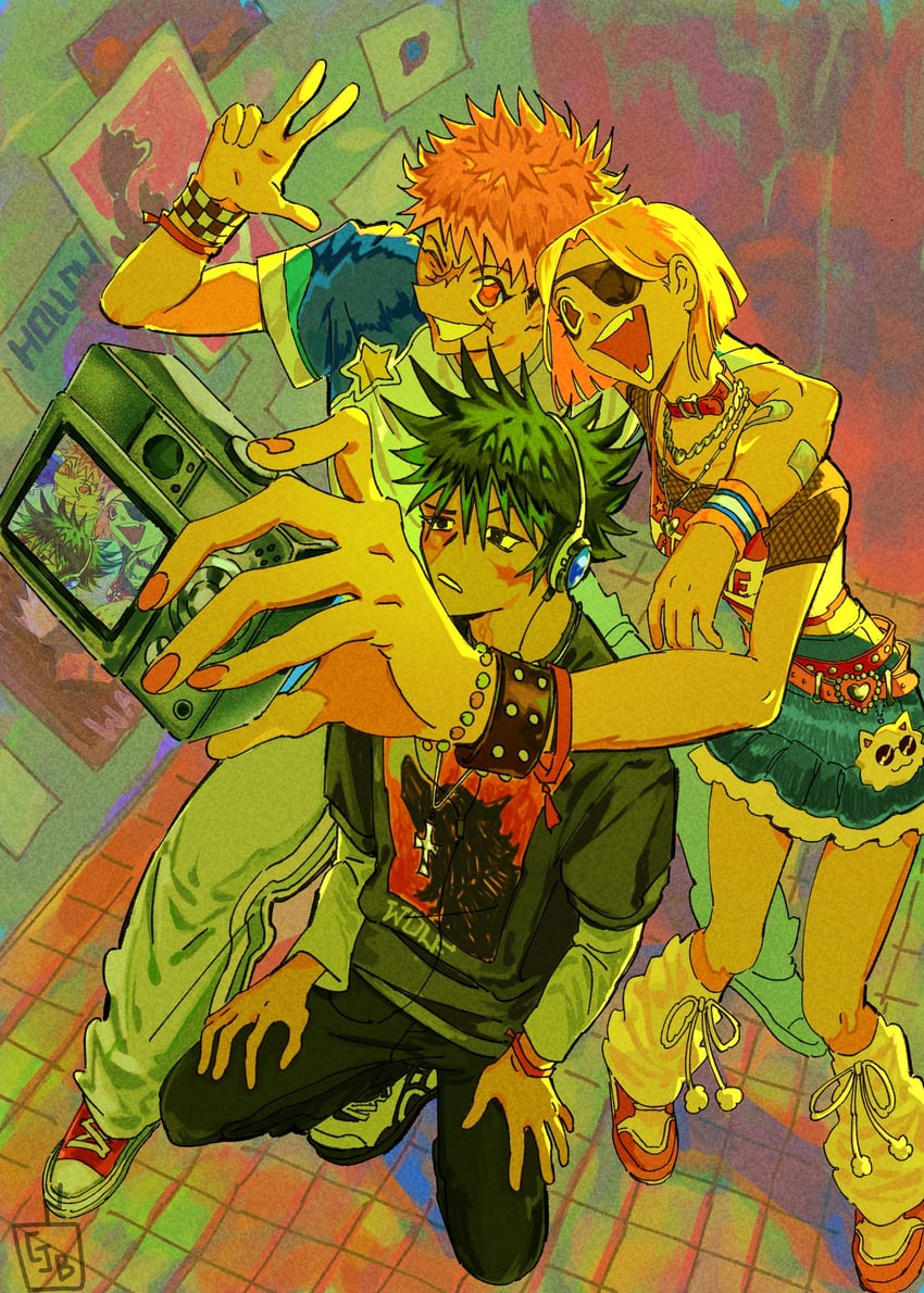 itadori yuuji, fushiguro megumi, and kugisaki nobara (jujutsu kaisen) drawn by joojooobox