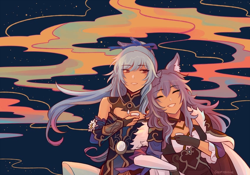 jingliu and baiheng (honkai and 1 more) drawn by epitomime