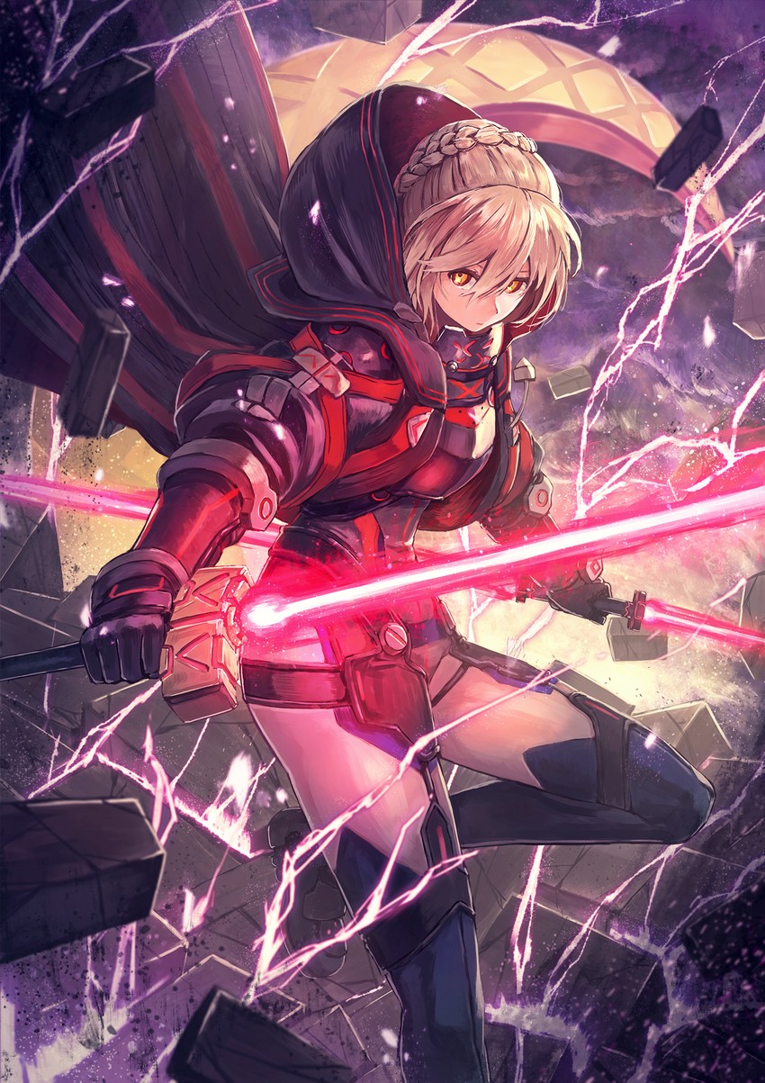 artoria pendragon and mysterious heroine x alter (fate and 1 more) drawn by kuroi_susumu