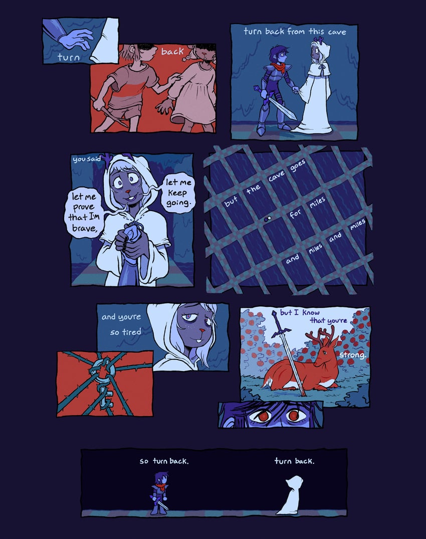 kris, noelle holiday, hero sword, and white cloak (deltarune) drawn by hellspawnmotel