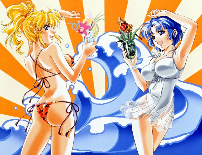 excellen browning and kusuha mizuha (super robot wars and 1 more) drawn by kouno_sachiko