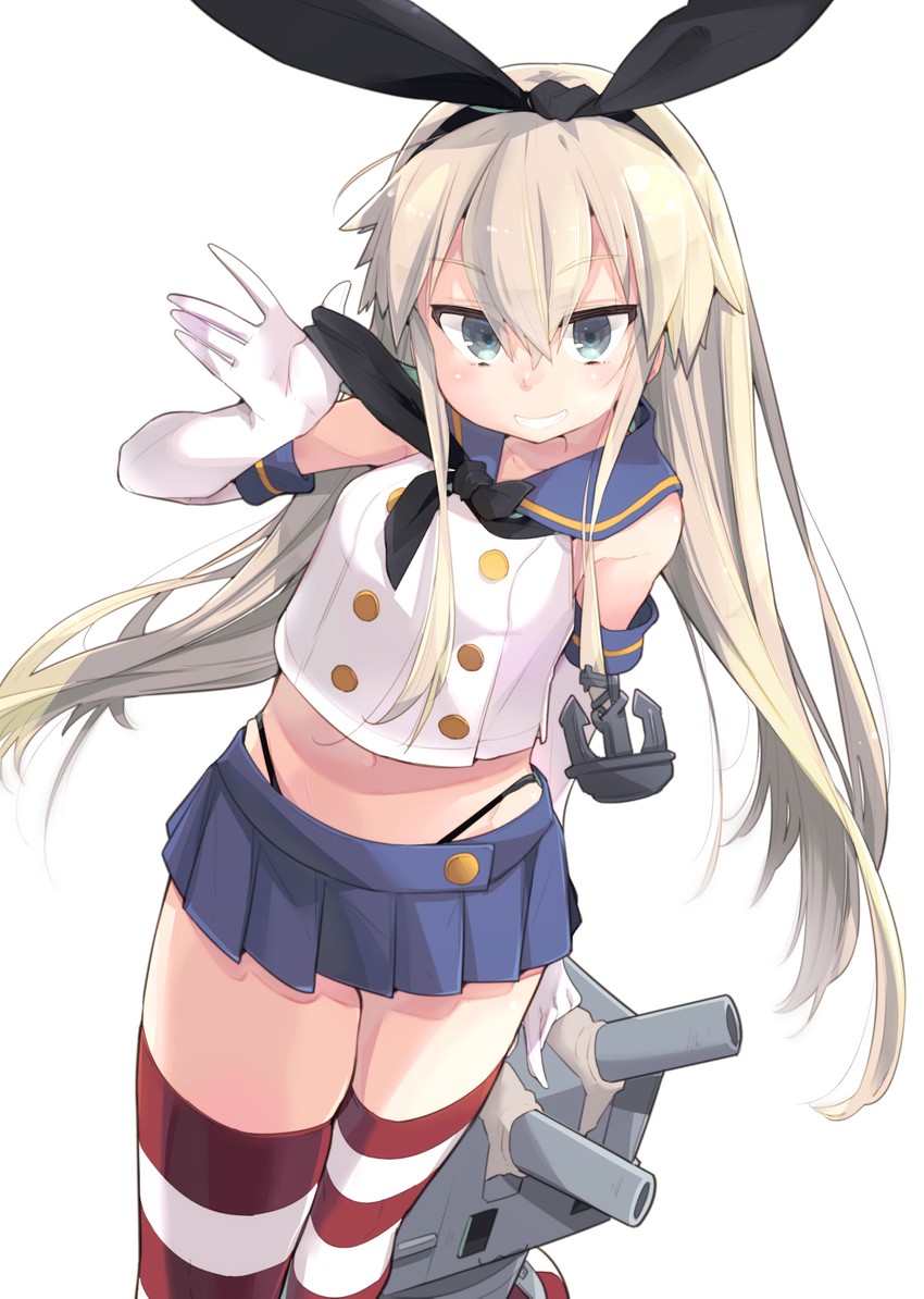 shimakaze and rensouhou-chan (kantai collection) drawn by salamander_(hop-step)