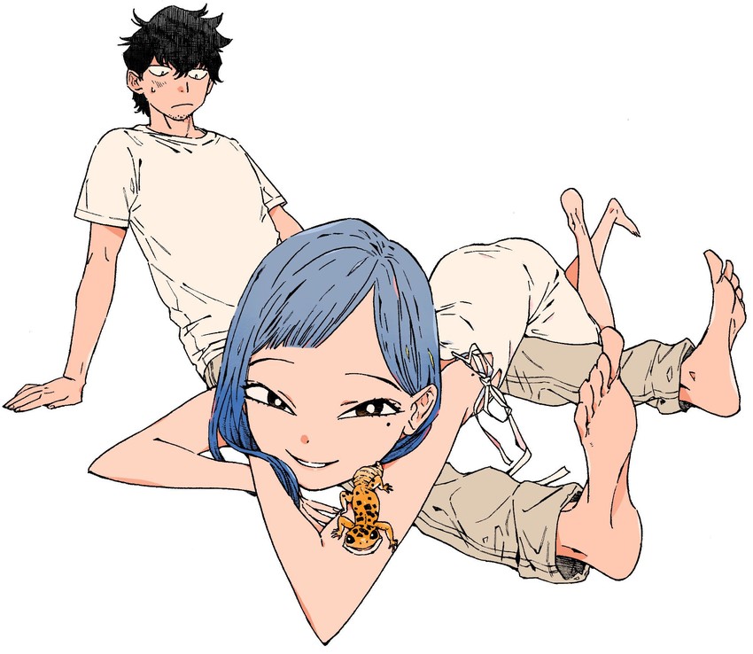 ichijiku yuri and yamamoto yuuya (madonna wa glass case no naka) drawn by sugawara_esuko
