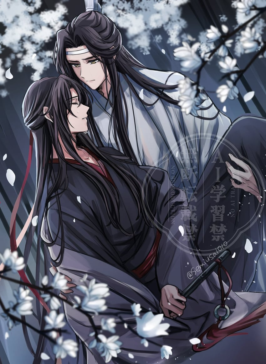 wei wuxian and lan wangji (modao zushi) drawn by semiusa1010