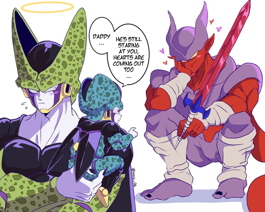 cell, perfect cell, janemba, and cell junior (dragon ball and 1 more) drawn by amiz06