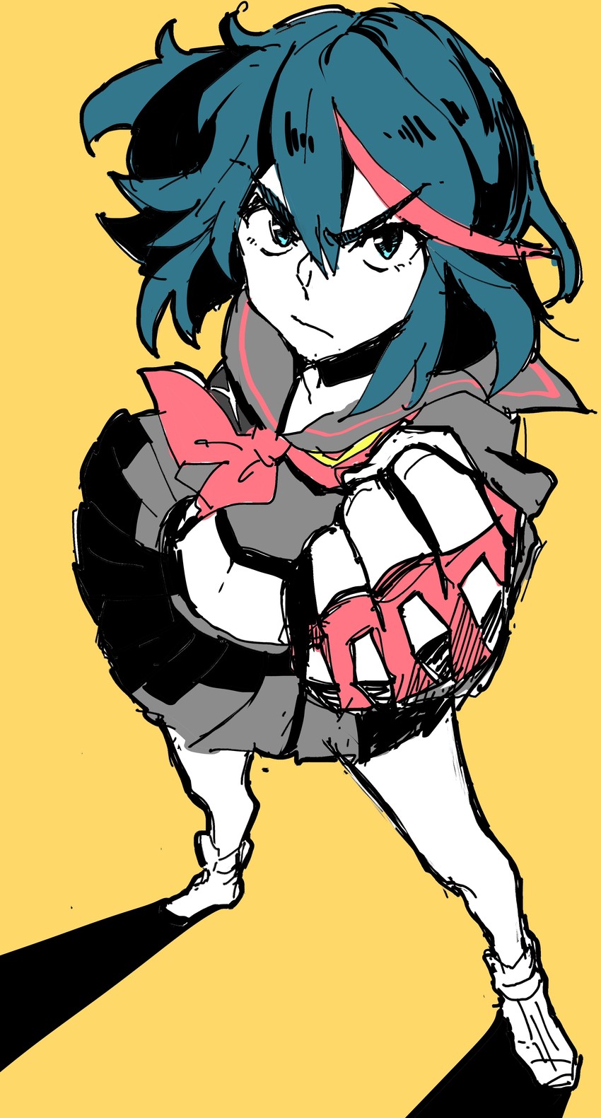 matoi ryuuko and senketsu (kill la kill) drawn by ena_(interknm305)