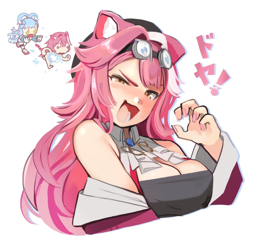 raora panthera and kobo kanaeru (hololive and 2 more) drawn by virambs
