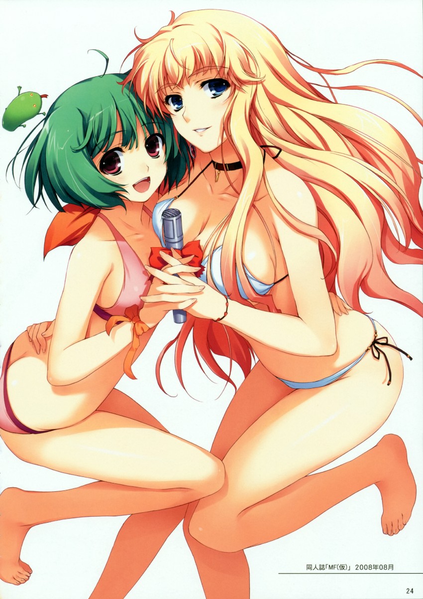 sheryl nome and ranka lee (macross and 1 more) drawn by tomose_shunsaku
