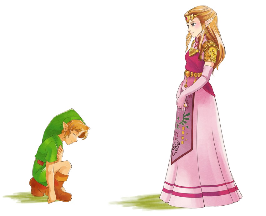link, princess zelda, and young link (the legend of zelda and 1 more) drawn by luisa_rafidi
