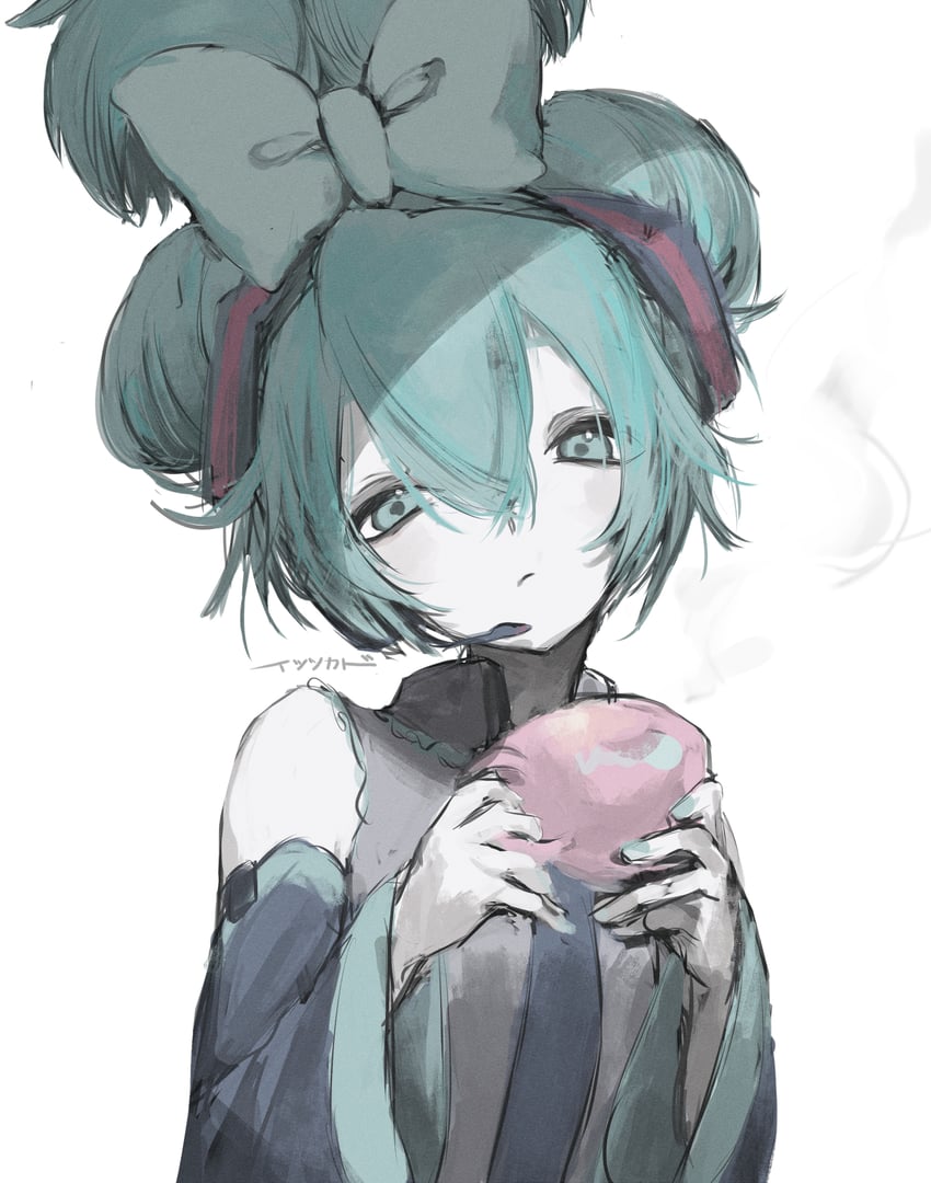 hatsune miku and cinnamiku (vocaloid and 1 more) drawn by 5tsukado