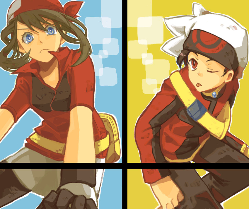 may and brendan (pokemon and 1 more) drawn by shibanashi_miso